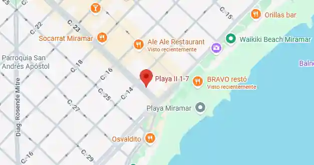 Ubicación Edificio Playa II Miramar